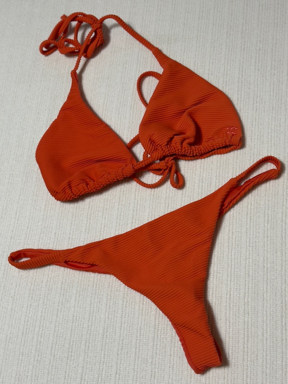 Billabong Textured Bikini / Like New / Orange / Small
